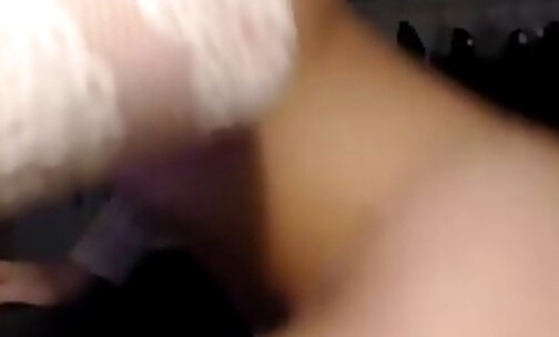 Attractive Blonde T-Girl masturbating  Live at Webcam Part 1