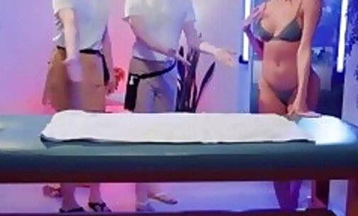 What a great 3some fucking scene inside massage parlor