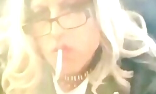 Marilyn Leather Smoking Fetish Tease