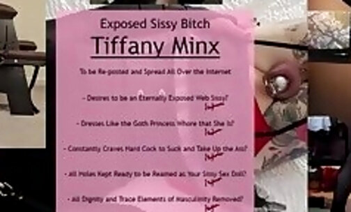 Exposed Sissy Bitch Tiffany Minx – Blowjob (Triple Visual Splitscreen)
