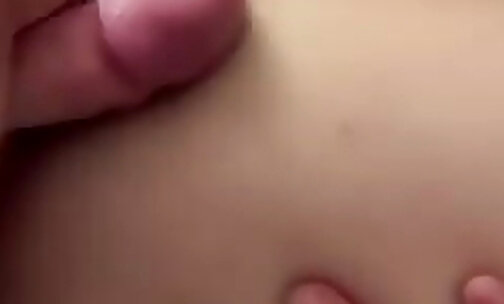 Taking a creamy load on my boypussy then kicking his cock an my ass clean