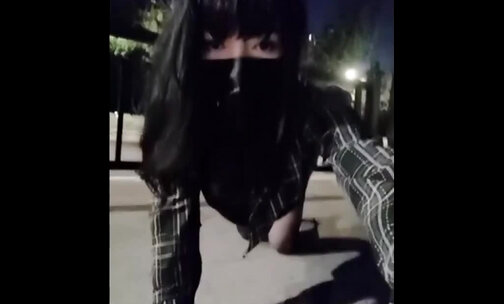 Thai Ladyboy getting Crazy on the Streets Fully Public