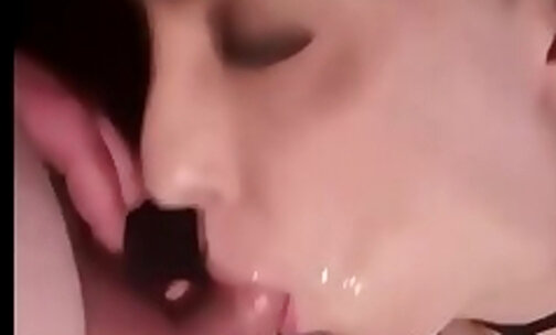 Cumshots on her face
