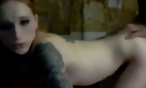 Petite redhead shemale used as a sex puppet