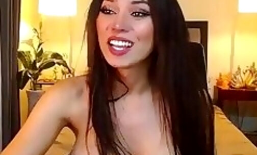 Outstanding LadyBoy creaming her Prick doing a Cam Show Part 3