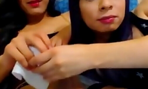 brazilian cums in friends lips on webcam