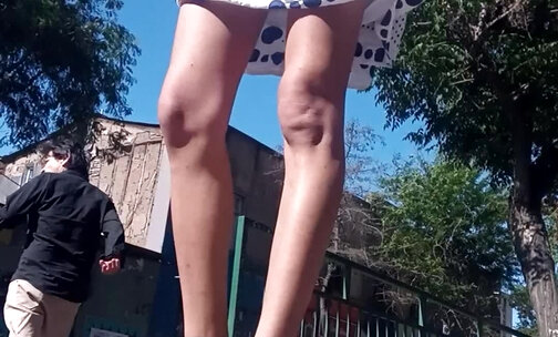 FerLaFemme - White dress on sunny city Expoded