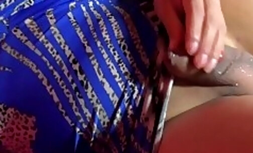 Beautiful big tits ladyboy latina Nina StrongHold playing with her cock