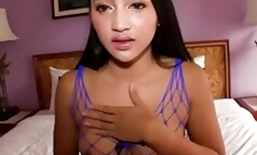 Big tits and ass Asian ladyboy beauty Natty POV blowjob and hardcore anal