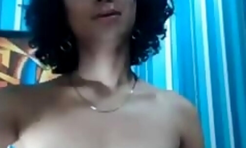 small tit tranny jerks on webcam