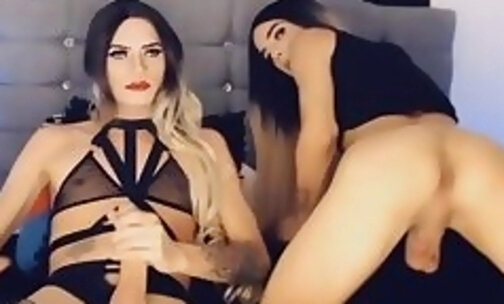 Shemale Duo With Slim Body Blows Cock And Fuck Ass