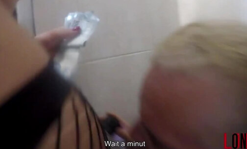 Pissing in the mouth of a submissive whore