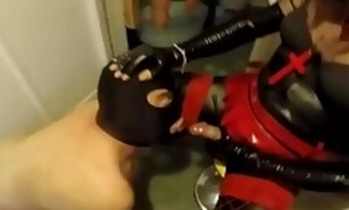 Pissing in slave's mouth
