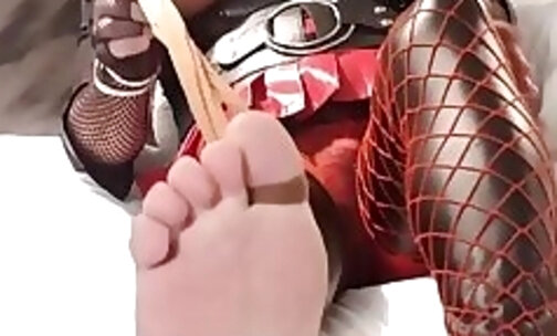 Foot fetish crossdresser