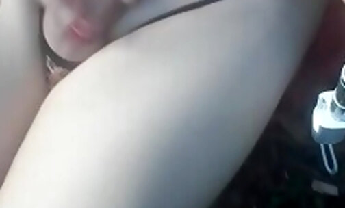 MayaTsarina jerking limp clit in the park untill it cums and drips