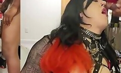 Exposed Sissy Bitch Tiffany Minx – Blowjob In Close Up and Long Shot - “Hung Up” by Madonna