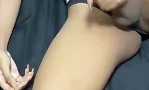 Jerking off in bed while watching porn, blowing a load and eating it
