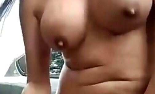 Shemale cum outdoor