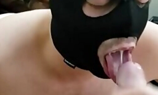 Hungry Boy Getting a HUGE Cumshot right in His Mouth