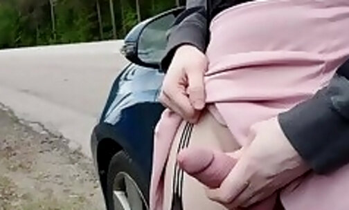 Risky outdoor flashing by my car