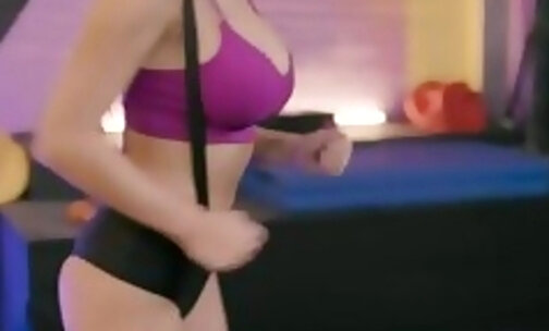 Sexy big ass MILF Kenzie Taylor fucks her big cock coach Kayleigh Coxx
