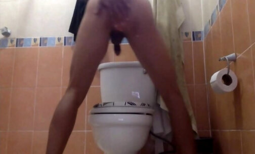 Charllote Lavine in the toilet