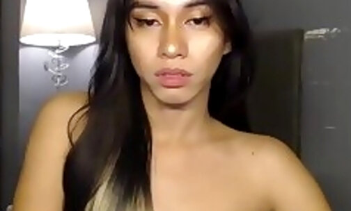 Exclusive Sexy Asian Latina Sheboy in a Webcam Show Part2